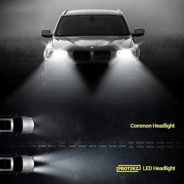 Alt view image 5 of 7 - Protekz 6000K LED Headlight Kit for 2016-2016 Mitsubishi OUTLANDER H7 Low Beam Conversion 12000LM Led Light Bulbs Kits