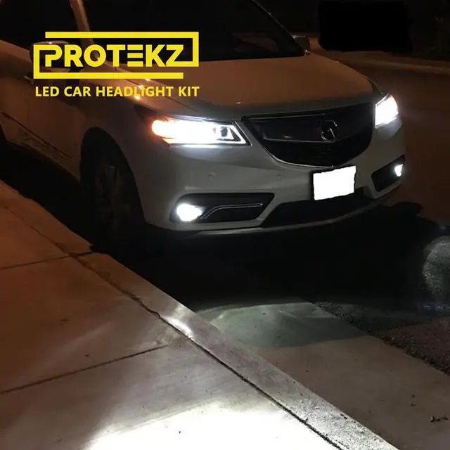 Alt view image 7 of 7 - Protekz 6000K LED Headlight Kit for 2006-2009 Volkswagen GTI H7 High Beam Conversion 12000LM Led Light Bulbs Kits