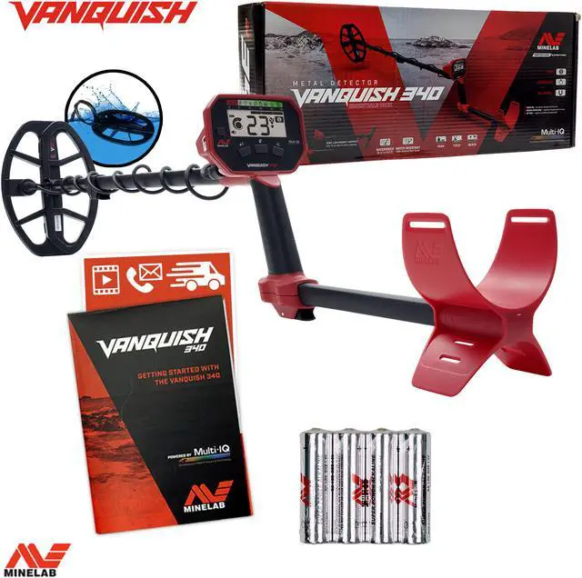 Alt view image 4 of 20 - Minelab VANQUISH 340 Metal Detector, 10x7" Double-D Coil, Multi-IQ VLF Frequency