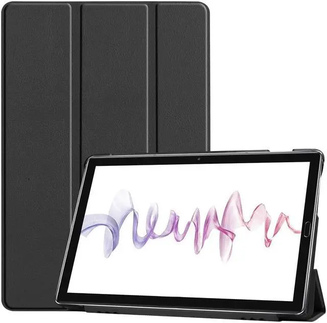 Main image of AMZER Texture Horizontal Deformation Flip Leather Case With 3-Fold Holder & Sleep/ Wake-up Function for Huawei MediaPad M6 10.8 - Black