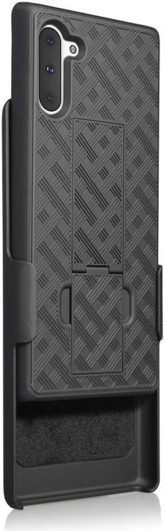 Alt view image 2 of 6 - AMZER Shellster Hard Case With Kickstand for Samsung Galaxy Note 10 - Black