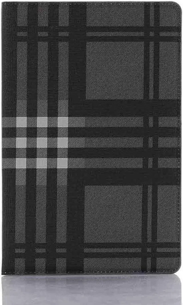 Alt view image 2 of 6 - AMZER Tartan Pattern Horizontal Flip Leather Case with Card Slots & Wallet for Samsung Galaxy Tab S6 10.5 SM-T860/ SM-T865  - Grey
