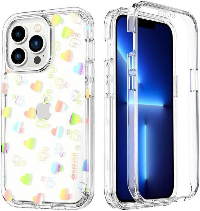 Main image of AMZER Crusta Hybrid Full Body Case with Built-in Screen Protector Case for iPhone 13 Pro