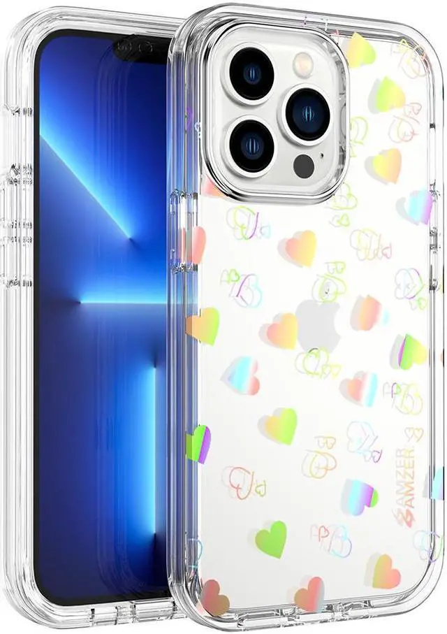 Alt view image 2 of 3 - AMZER Crusta Hybrid Full Body Case with Built-in Screen Protector Case for iPhone 13 Pro