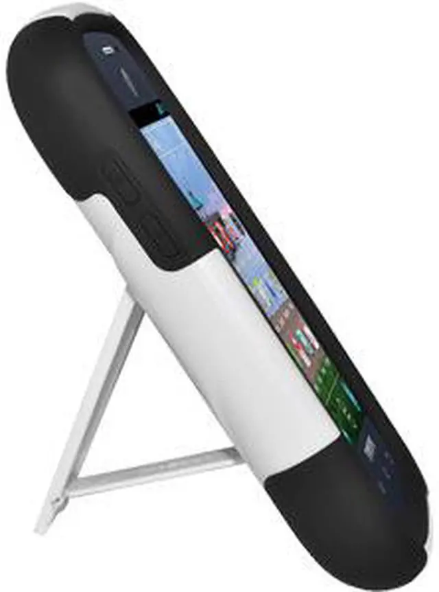 Alt view image 4 of 7 - AMZER DOUBLE LAYER HYBRID CASE COVER WITH KICKSTAND FOR SAMSUNG GALAXY CENTURA SCH-S738C/DISCOVER SGH-S730G - BLACK/WHITE (FIT ALL CARRIERS)