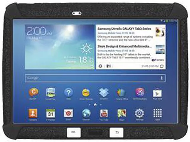 Main image of Amzer AMZ96101 Rugged Silicone Jelly Skin Case for Samsung Galaxy Tab 3 10.1-inch - Black - Textured - Silicone
