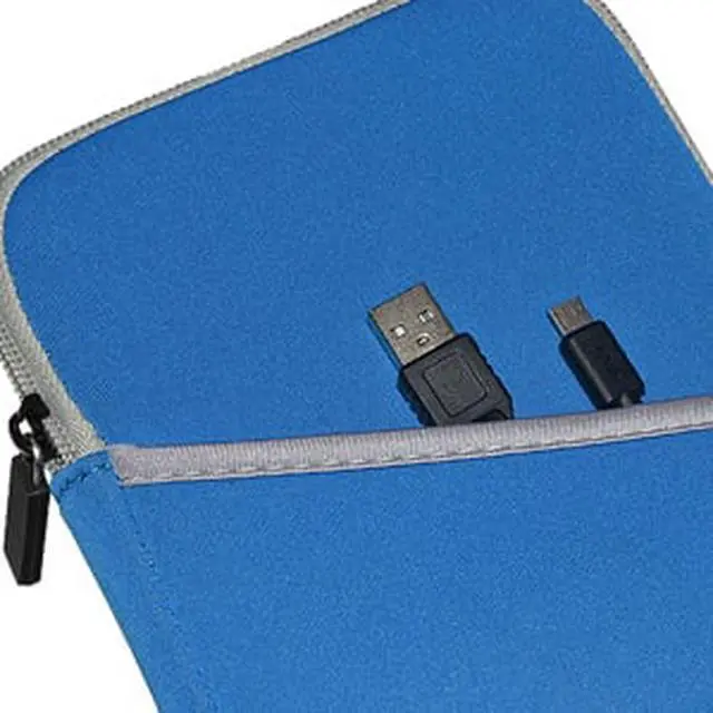 Alt view image 3 of 3 - Amzer 8 Inch Neoprene Sleeve Case Cover with Pocket For Samsung GALAXY Tab 2 7.0/ Galaxy Tab 3 7.0/ Tab 7.0 Plus/ Tab 7.7 P6800/ Tab GT-P1000 - Ocean