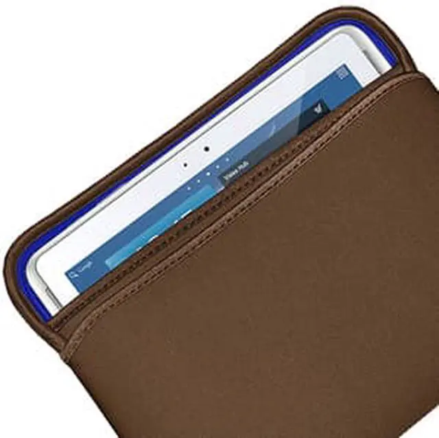 Alt view image 4 of 5 - Amzer  Reversible Neoprene Horizontal Sleeve Case Cover with Pocket For Amazon Kindle Fire HDX 8.9" , Kindle Fire HD 8.9 " - Chocolate Brown/Teal Blue