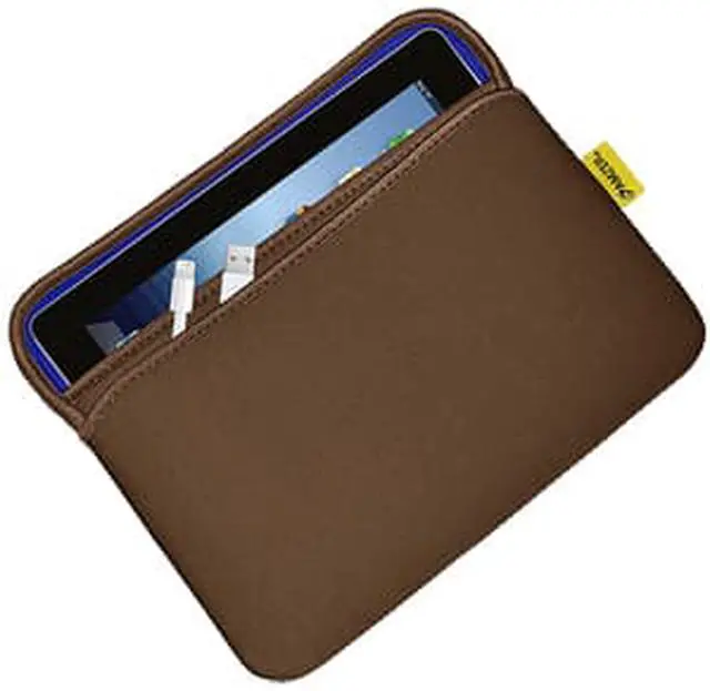 Alt view image 3 of 5 - Amzer  Reversible Neoprene Horizontal Sleeve Case Cover with Pocket For Amazon Kindle Fire HDX 8.9" , Kindle Fire HD 8.9 " - Chocolate Brown/Teal Blue