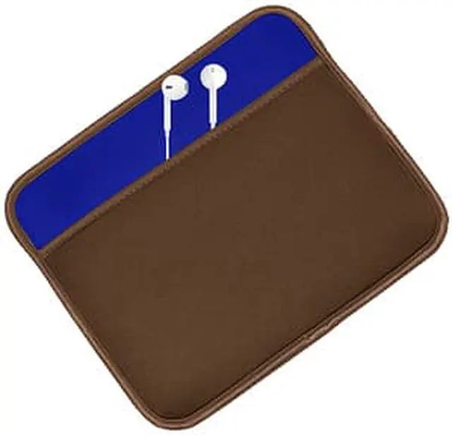 Alt view image 2 of 5 - Amzer  Reversible Neoprene Horizontal Sleeve Case Cover with Pocket For Amazon Kindle Fire HDX 8.9" , Kindle Fire HD 8.9 " - Chocolate Brown/Teal Blue