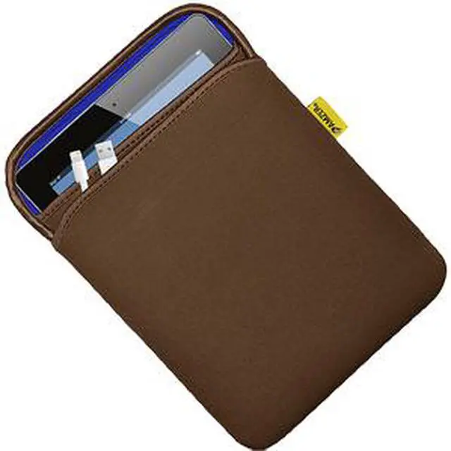 Alt view image 2 of 5 - Amzer  Reversible Neoprene Vertical Sleeve Case Cover with Pocket For Amazon Kindle Fire HDX 8.9" , Kindle Fire HD 8.9 " - Chocolate Brown/Teal Blue