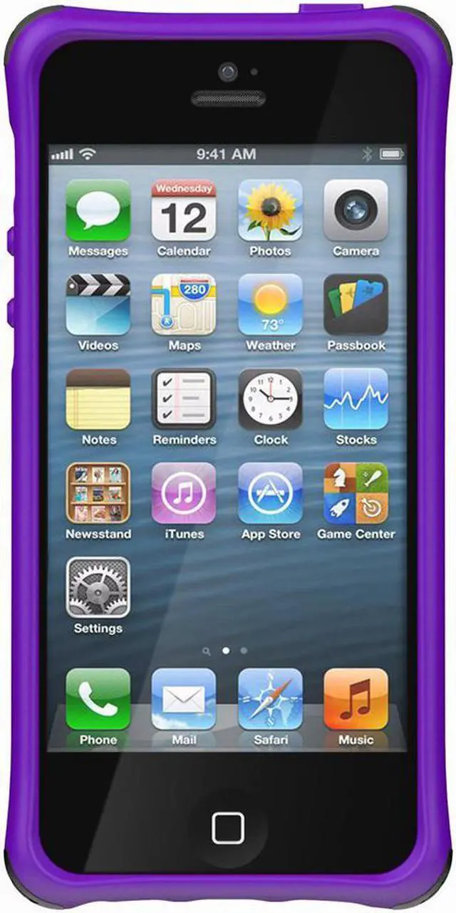 Alt view image 2 of 7 - Ballistic Ls0955-M985 Ls Smooth Case compatible with iPhone® 5 ,Purple Tpu With 4 White, 4 Purple, 4 Black, 4 Teal Bumpers