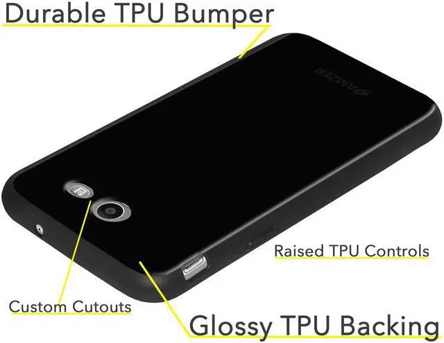 Main image of Amzer Soft Gel Pudding TPU Case - Black for Samsung Galaxy J3 Emerge SM-J327P