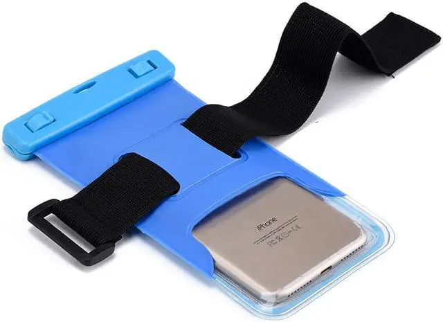 Alt view image 7 of 7 - IPX8 Waterproof Cell Phone Case (Deluxe) - Glow in the Dark Dry Bag Pouch with Arm Band Function and Lanyard Strap for iPhone 6s, 6s Plus Galaxy s8, s7, s7 Edge, s6, s6 Edge, Any Phone up to 6 Inches