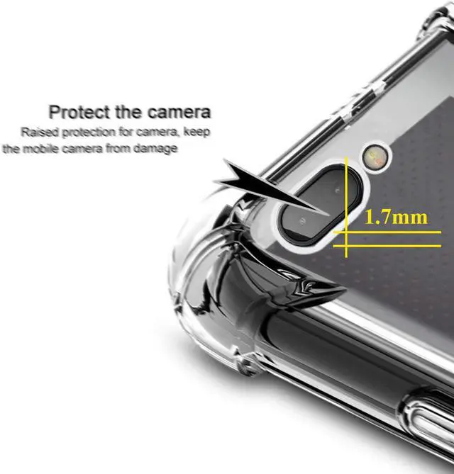 Alt view image 5 of 7 - BlackBerry Key2 Case AMZER Pudding Clear TPU X Protection shock- Absorption Bumper Anti Scratch Transparent Silicon Cover for Blackberry key2