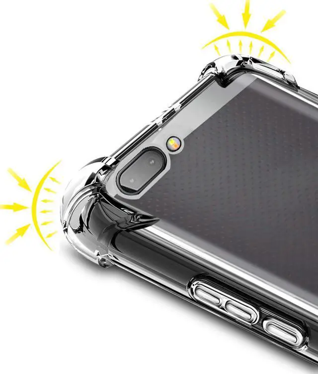 Alt view image 6 of 7 - BlackBerry Key2 Case AMZER Pudding Clear TPU X Protection shock- Absorption Bumper Anti Scratch Transparent Silicon Cover for Blackberry key2