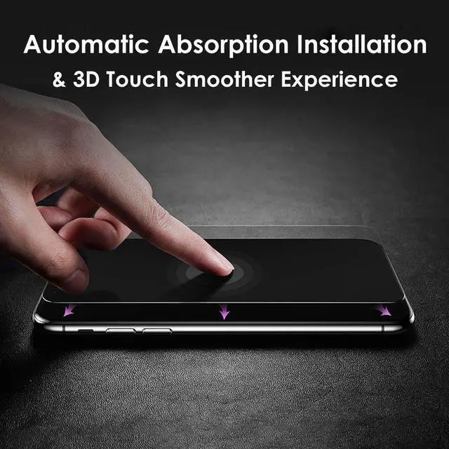Alt view image 3 of 6 - iPhone Xs Max Screen Protector, Premium Edge2Edge HD Scratch Resistant Tempered Glass Anti-Splinter Screen Protector Ultra Slim Film for iPhone Xs Max 6.5 Inch 2018 Release - Clear