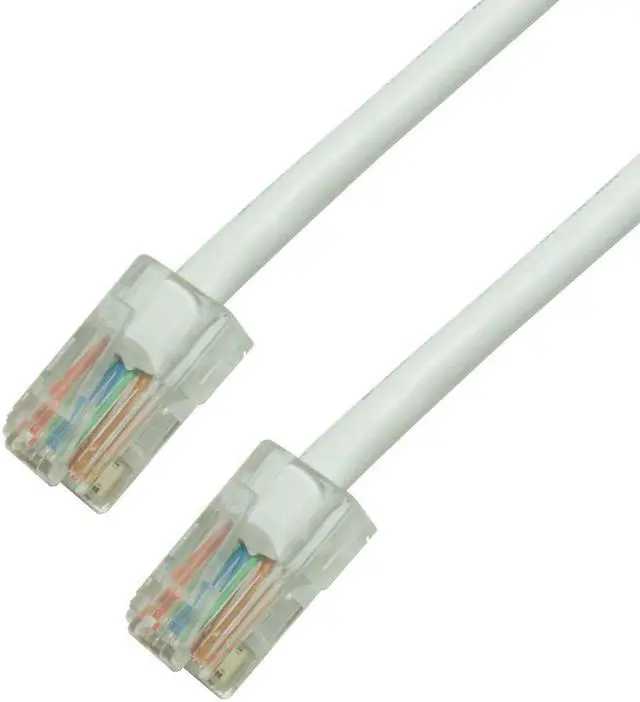 Main image of GRANDMAX CAT5e / 50FT/ WHITE / RJ45, 350MHz, UTP Ethernet Network Patch Cable/NO BOOTS