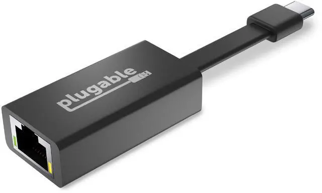 Main image of Plugable USB C to Ethernet Adapter, Driverless Fast and Reliable Gigabit Speed, Thunderbolt 3 to Ethernet Adapter Compatible with Macbook Pro, Windows, macOS, iPhone 15, and ChromeOS