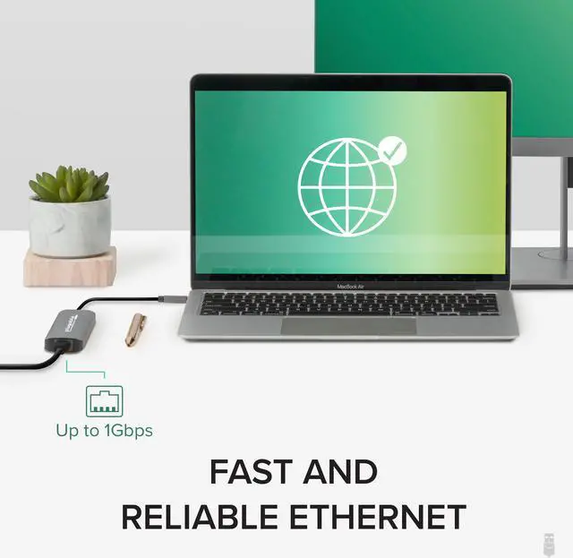 Alt view image 6 of 20 - Plugable 7-in-1 USB C Hub Multiport Adapter with Ethernet - Compatible with Mac, Windows, Chromebook, Dell XPS and Thunderbolt 3 (100W Charging, Gigabit Ethernet, 4K HDMI, 2x USB, SD/microSD)