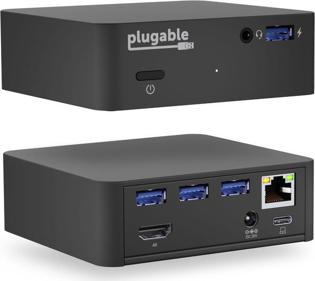 Plugable USB C Dock with 85W Charging Compatible with Thunderbolt