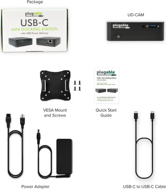 Alt view image 6 of 16 - Plugable USB C Dock with 85W Charging Compatible with Thunderbolt 3 and USB-C MacBooks and Select Windows Laptops (HDMI up to 4K@30Hz, Ethernet, 4X USB 3.0 Ports, USB-C PD, includes VESA Mount)