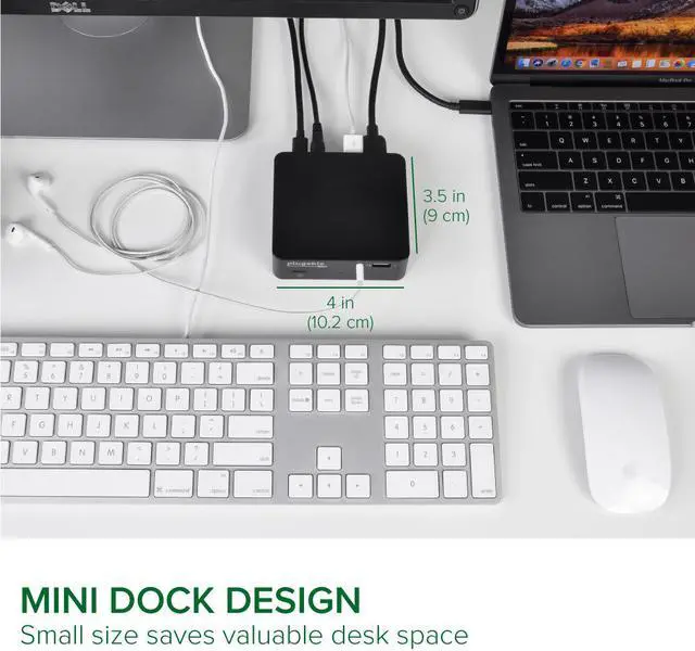 Alt view image 5 of 16 - Plugable USB C Dock with 85W Charging Compatible with Thunderbolt 3 and USB-C MacBooks and Select Windows Laptops (HDMI up to 4K@30Hz, Ethernet, 4X USB 3.0 Ports, USB-C PD, includes VESA Mount)