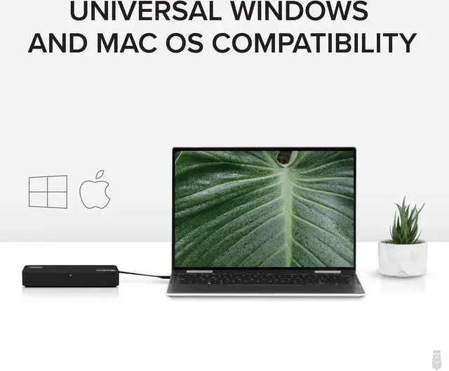 Alt view image 6 of 15 - Plugable 4K DisplayPort and HDMI Dual Monitor Adapter for USB 3.0 and USB-C, Compatible with Windows and Mac
