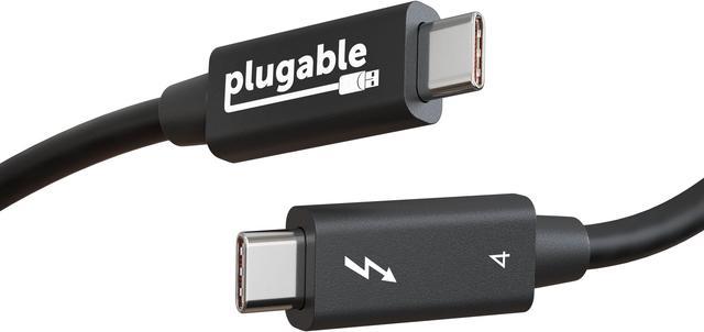 Plugable Thunderbolt 4 Cable [Thunderbolt Certified] 3.3ft USB4 Cable with  100W Charging, Single 8K or Dual 4K Displays, 40Gbps Data Transfer