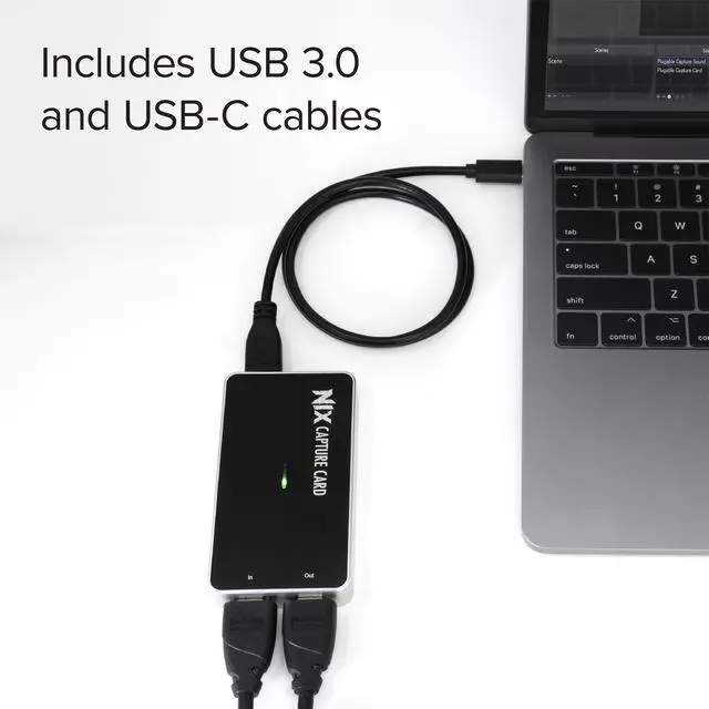 Alt view image 6 of 9 - Plugable HDMI Capture Card USB 3.0 and USB-C, Record, Stream and Go Live with DSLR, 1080P 60FPS, HDMI Passthrough for Monitor - Compatible with Windows, Linux, macOS, OBS Streaming