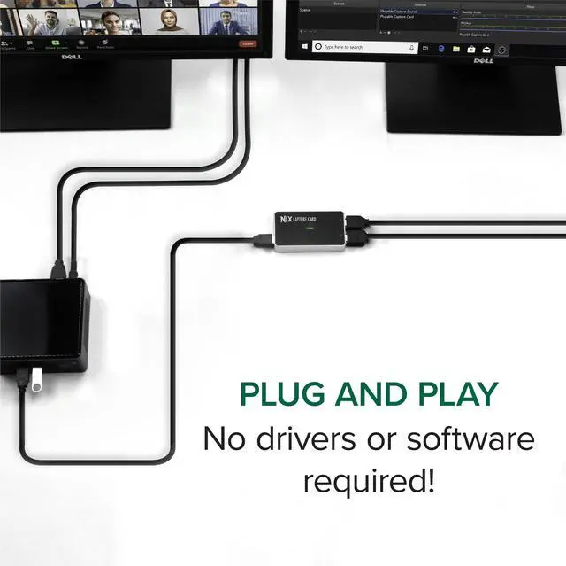 Alt view image 7 of 9 - Plugable HDMI Capture Card USB 3.0 and USB-C, Record, Stream and Go Live with DSLR, 1080P 60FPS, HDMI Passthrough for Monitor - Compatible with Windows, Linux, macOS, OBS Streaming