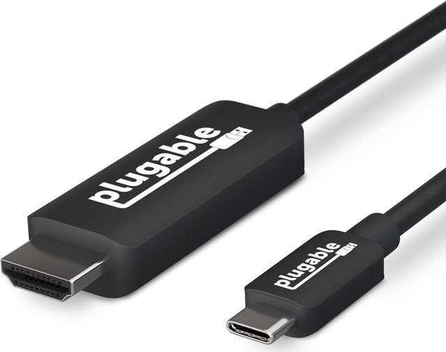 Plugable USB C to HDMI Cable 6ft - Connect USB-C, Thunderbolt 3