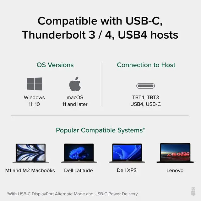 Alt view image 5 of 14 - Plugable 13-in-1 USB-C Triple Monitor Docking Station with 100W Charging, Compatible with Windows, Mac, and Chrome with Thunderbolt or USB-C (3x HDMI, 1x USB-C, 4x USB, Ethernet, SD Card Reader)