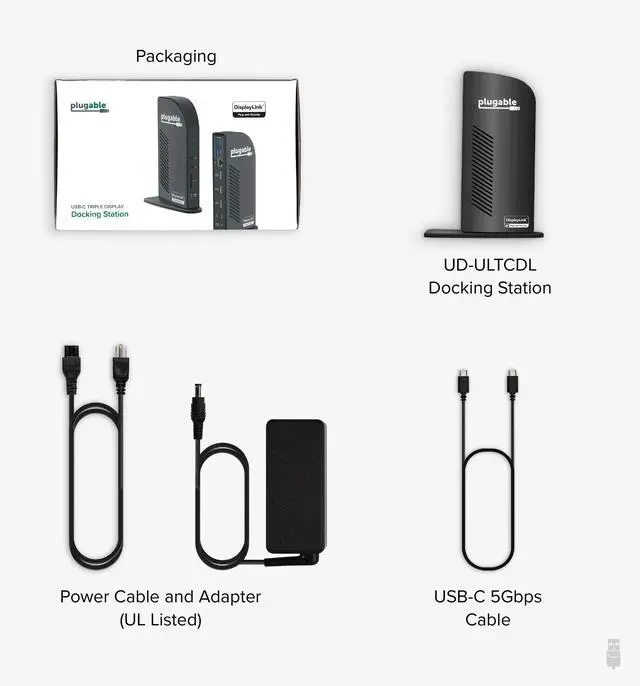 Alt view image 6 of 14 - Plugable 13-in-1 USB-C Triple Monitor Docking Station with 100W Charging, Compatible with Windows, Mac, and Chrome with Thunderbolt or USB-C (3x HDMI, 1x USB-C, 4x USB, Ethernet, SD Card Reader)