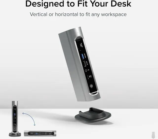 Alt view image 7 of 8 - Plugable Thunderbolt 4 Dock with 100W PD, 4K Quad Monitor Setup for Thunderbolt 4 Windows Laptops, 16-in-1 Docking Station with 2x HDMI, 2x DisplayPort, 2.5G Ethernet, 7x USB, SD