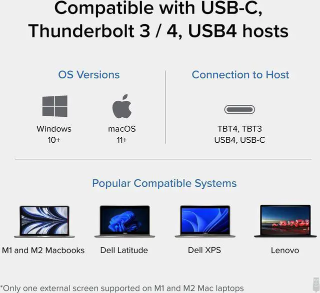 Alt view image 5 of 8 - Plugable Thunderbolt 4 Dock with 100W PD, 4K Quad Monitor Setup for Thunderbolt 4 Windows Laptops, 16-in-1 Docking Station with 2x HDMI, 2x DisplayPort, 2.5G Ethernet, 7x USB, SD