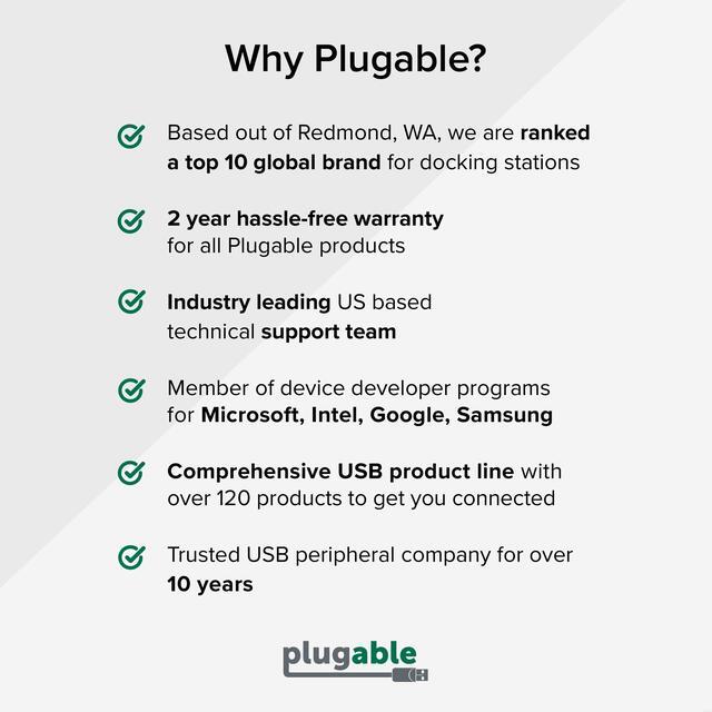Alt view image 5 of 13 - Plugable 10Gbps USB C to USB C Cable, 3.3 feet (1 Meter), 5A, USB-IF Certified, USB 3.1 Gen 2 Type-C - Driverless