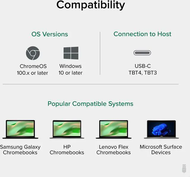 Alt view image 6 of 7 - Plugable 12-in-1 Dual 4K USB C Docking Station, Works With Chromebook Certified, 60W Charging Dock, Compatible with ChromeOS and Windows, 2x HDMI, 2x DisplayPort, 1x Ethernet, 1x USB-C, 6x USB, Audio
