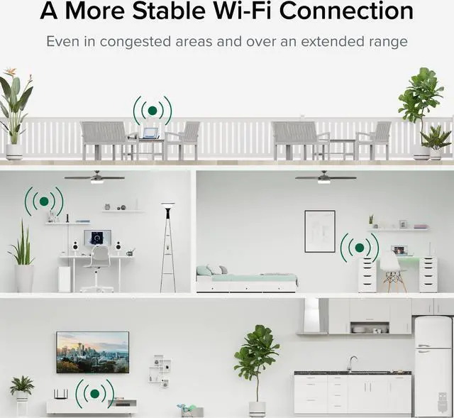Alt view image 4 of 7 - Plugable WiFi 6 USB WiFi Adapter for Desktop PC and Laptops, AX1800 USB 3.0 and USB C Wireless Adapter with 2.4 GHz + 5GHz Dual Band Connection for Windows 10/11
