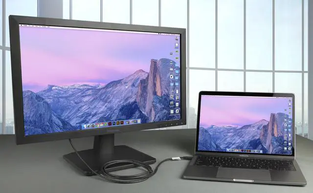 Alt view image 2 of 10 - Plugable USB C to VGA Cable - Connect Your USB-C or Thunderbolt 3 Laptop to VGA Displays up to 1920x1080@60Hz (Compatible with 20182019 MacBook Pros, Dell XPS 13 and 15, Surface Book 2), 6 Feet, 1.8m