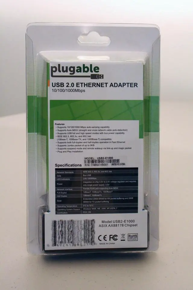 Alt view image 3 of 9 - Plugable USB 2.0 To Gigabit Ethernet Adapter, Fast And Reliable Gigabit Connection, Compatible With Windows, Chromebook, Linux
