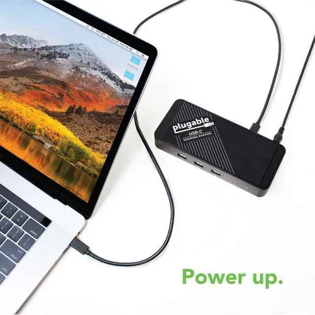 Alt view image 5 of 12 - Plugable USB C Docking Station with Charging, Compatible with Thunderbolt 3 and USB-C MacBooks and Specific Windows, Chromebook, Linux Systems (HDMI Display, 60W Charging, Ethernet, 3x USB 3.0 Ports)