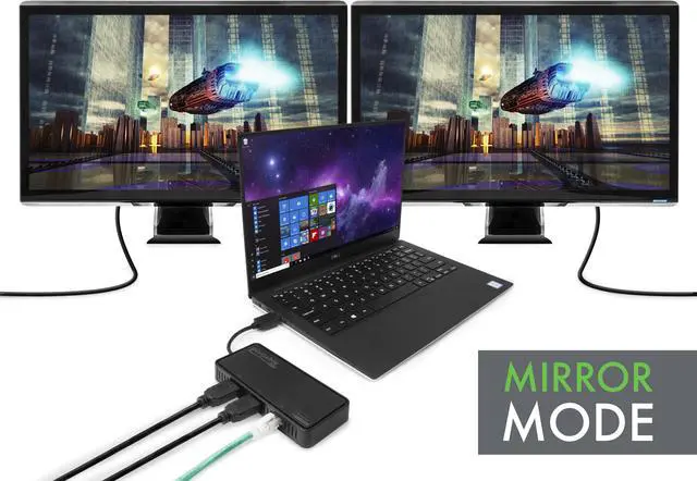 Alt view image 6 of 8 - Plugable DisplayLink 4K Dual Monitor Adapter with Ethernet - USB 3.0 to HDMI 2.0
