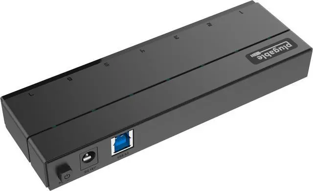 Alt view image 2 of 14 - Plugable 7-Port USB 3.0 Hub with 36W Power Adapter