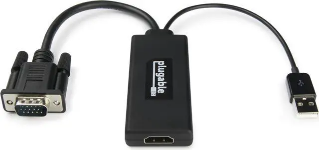Alt view image 2 of 5 - Plugable Vga To Hdmi Active Adapter With Audio