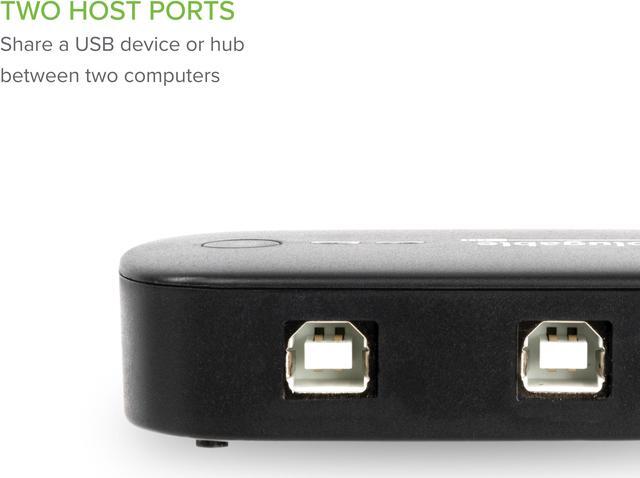 Alt view image 4 of 5 - Plugable USB 2.0 Switch for One-Button USB Device Port Sharing Between Two Computers (A\B Switch)