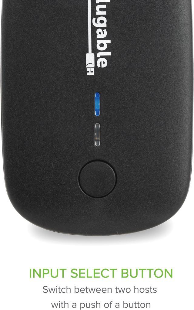 Alt view image 2 of 5 - Plugable USB 2.0 Switch for One-Button USB Device Port Sharing Between Two Computers (A\B Switch)