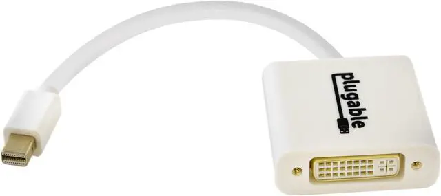 Main image of Plugable Mini DisplayPort (Thunderbolt 2) to DVI Adapter (Supports Mac, Windows, Linux Systems and Displays up to 1920x1200@60Hz, Passive).