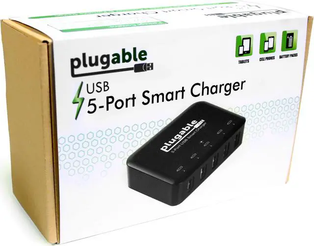 Alt view image 5 of 8 - Plugable USB Charging Hub - 5-Port, 40W, 2.4A