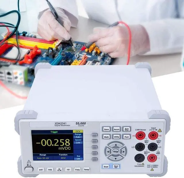 Alt view image 6 of 7 - OWON XDM2041 Digital Multimeter AC DC Current Voltage 3.7in Screen True RMS 55000 Counts Two-Line Display Desktop Type